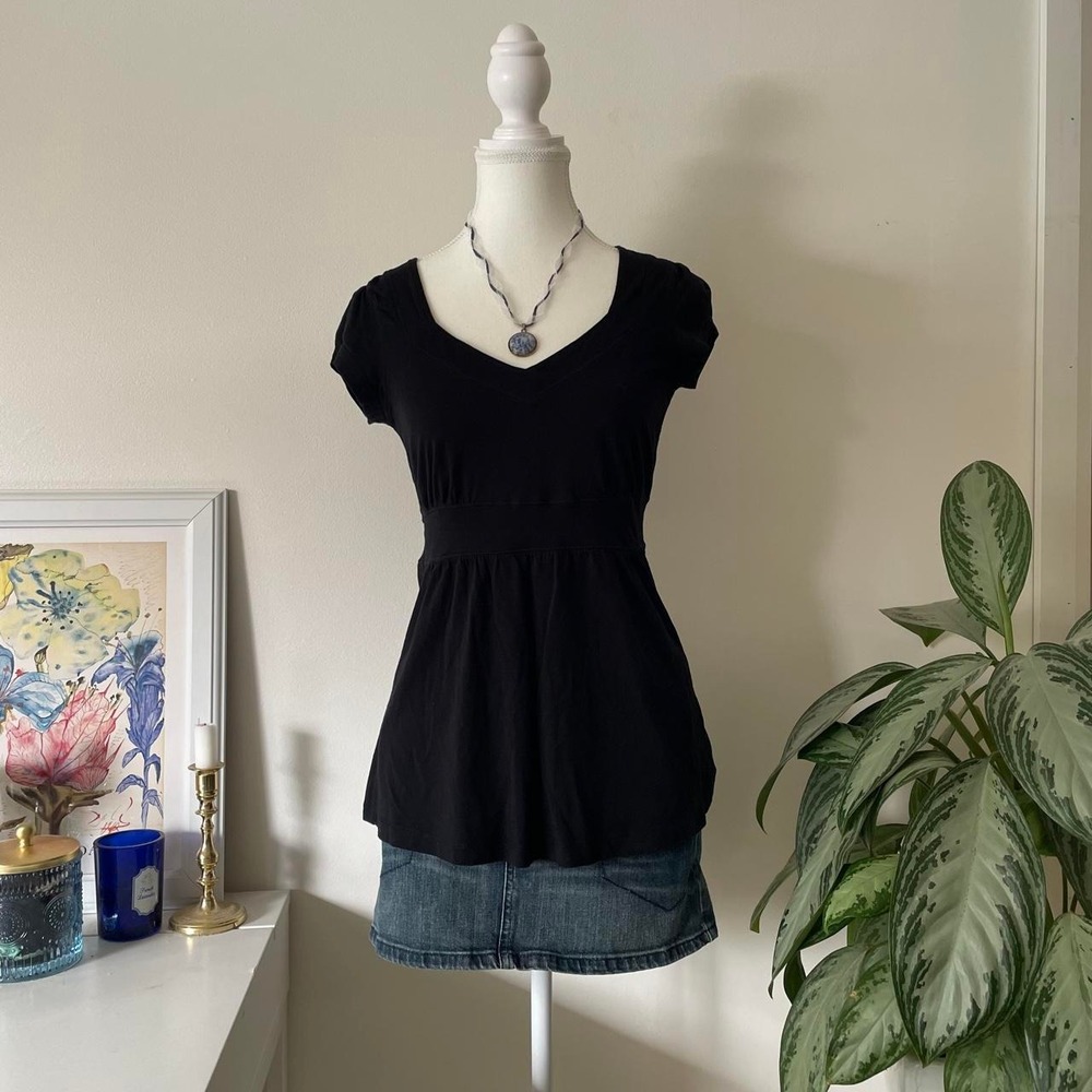 Y2K Esprit Babydoll Top Womens Sz S Black Elena Gilbert Indiesleeze coquette